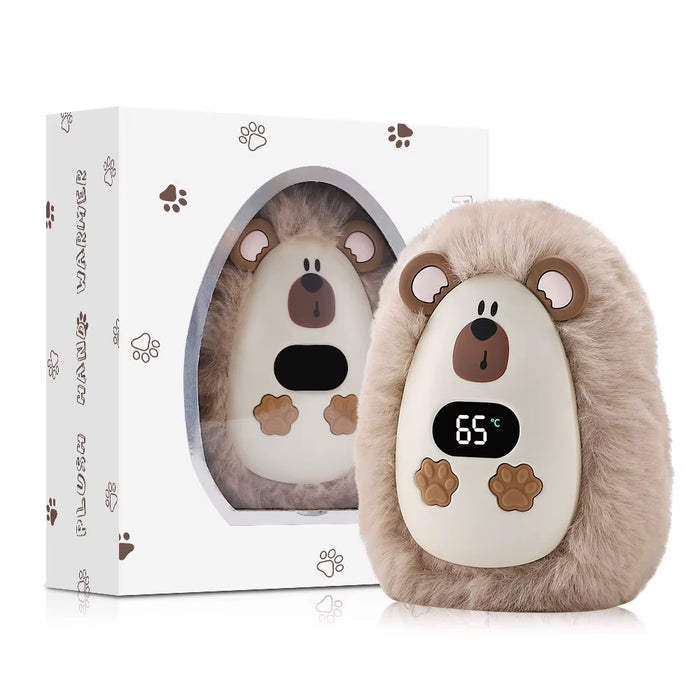 Plush Hand Warmer with Digital Temperature Display